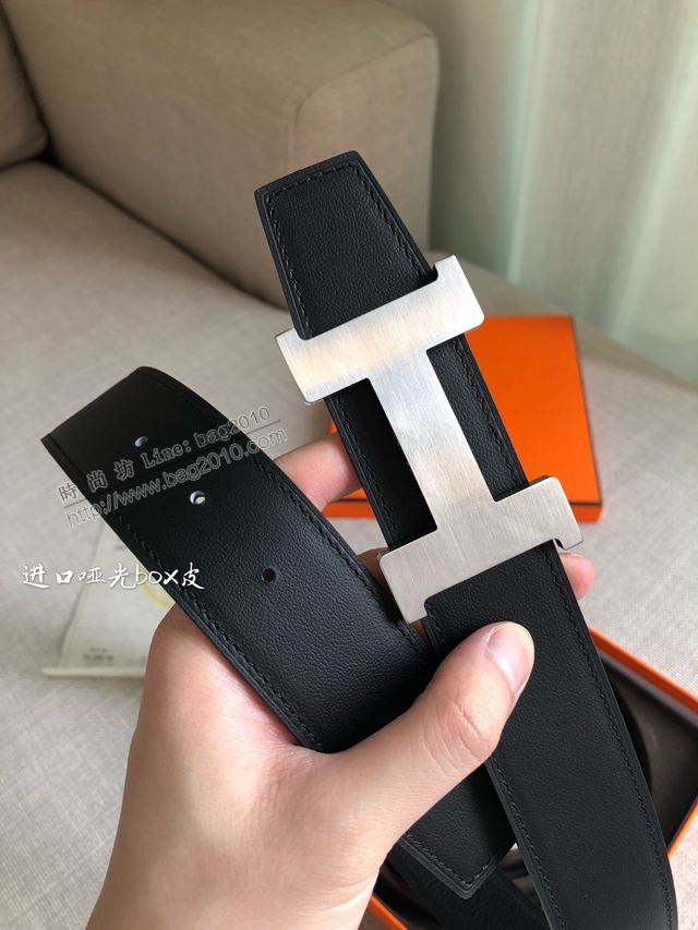 Hermes皮帶 官網同步 38MM 荔枝紋牛皮 愛馬仕男士腰帶  xfp2079